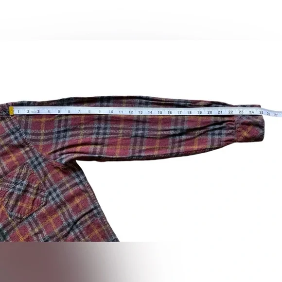 PD&C Tartan Plaid Casual Button Up Shirt Long Sleeve Mens Size Large - Picture 8 of 10